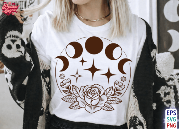 Download Moon Phase Floral SVG, Witchy Svg, Moon - Witch Collection