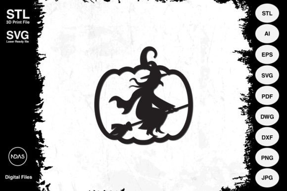 Download Witch on Pumpkin Halloween Decoration - Witch Collection