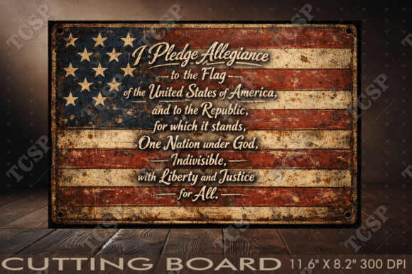 Download Flag Pledge Cutting Board - Flag Collection