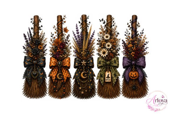 Download Halloween Witch Broom Bundle PNG - Witch Collection