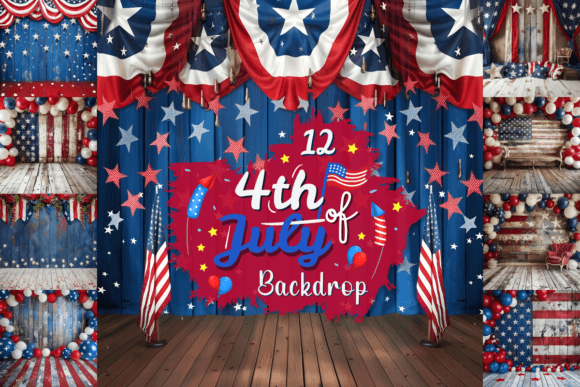 Download 4th of July Digital Backdrop Bundle - Premium Resources