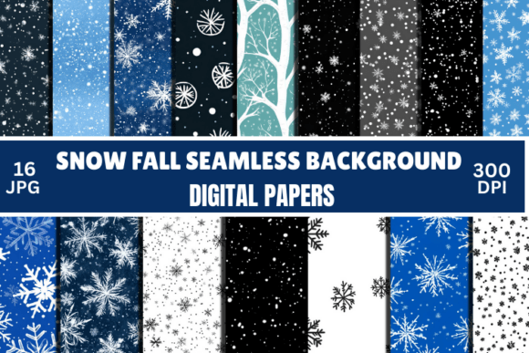 Download Snowflakes Seamless Pattern Winter Digital - Winter Collection