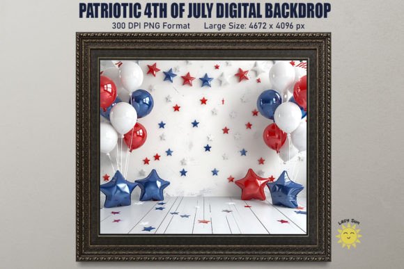 Download Patriotic 4th of July Digital Backdrop - Digital backdrop Collection
