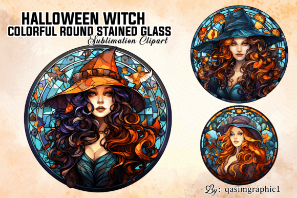 Download Witch Stained Glass PNG Clipart, Gothic - Witch Collection