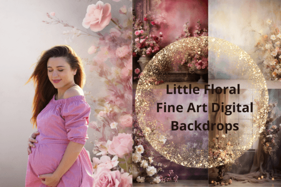 Download Little Floral Fine Art Digital Backdrops - Digital backdrop Collection
