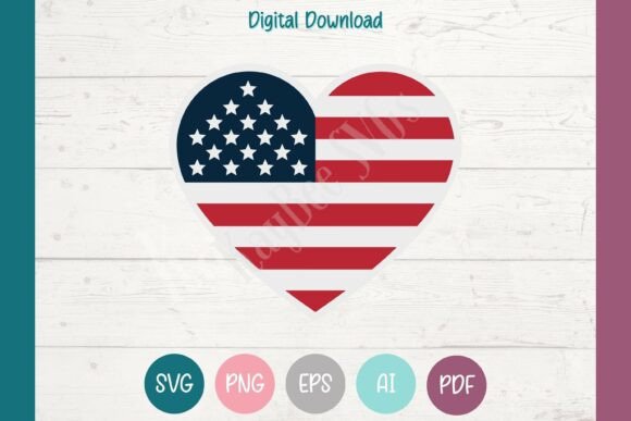 Download USA Heart Flag SVG PNG EPS AI PDF - Flag Collection